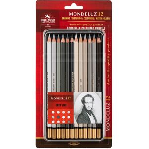Koh-i-noor Mondeluz 3722/12 Umelecké pastelky, sivá rada, v plechovom puzdre 12 ks Koh-i-noor Mondeluz 3722/12 Umelecké pastelky, sivá rada, v plechovom puzdre 12 ks