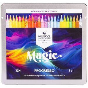 Koh-i-noor Progresso Magic 8774/24, Pastelky v laku, v plechovom puzdre, 24 ks Koh-i-noor Progresso Magic 8774/24, Pastelky v laku, v plechovom puzdre, 24 ks