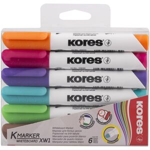KORES K-MARKER na biele tabule a flipcharty – súprava 6 farieb KORES K-MARKER na biele tabule a flipcharty – súprava 6 farieb