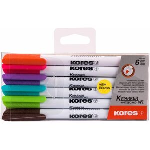 KORES K-MARKER na biele tabule, tenký – sada 6 farieb KORES K-MARKER na biele tabule, tenký – sada 6 farieb