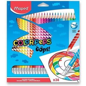 Maped Color´Peps Oops bezdrevné s gumou 24 farieb Maped Color´Peps Oops bezdrevné s gumou 24 farieb