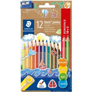 Staedtler Noris Jumbo trojhranné, 10 + 2 farby Staedtler Noris Jumbo trojhranné, 10 + 2 farby