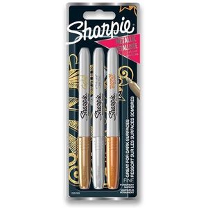 SHARPIE Metallic 1,4 mm, 3 kovové farby SHARPIE Metallic 1,4 mm, 3 kovové farby
