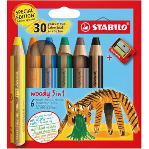 STABILO woody 3 in 1 Anniversary Edition Tygr – 6 ks so strúhadlom STABILO woody 3 in 1 Anniversary Edition Tygr – 6 ks so strúhadlom