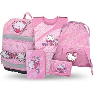 BAAGL SADA 5 Zippy Plus Hello Kitty Sweet Leopard: aktovka, peračník, vrecko, zástera, peňaženka GRS BAAGL SADA 5 Zippy Plus Hello Kitty Sweet Leopard: aktovka, peračník, vrecko, zástera, peňaženka GRS