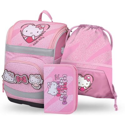 BAAGL SADA 3 Zippy Plus Hello Kitty Sweet Leopard: aktovka, peračník, vrecko GRS BAAGL SADA 3 Zippy Plus Hello Kitty Sweet Leopard: aktovka, peračník, vrecko GRS