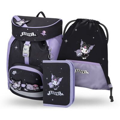 BAAGL SADA 3 Airy Kuromi Fortune Dream: batoh, peračník, vrecko GRS BAAGL SADA 3 Airy Kuromi Fortune Dream: batoh, peračník, vrecko GRS