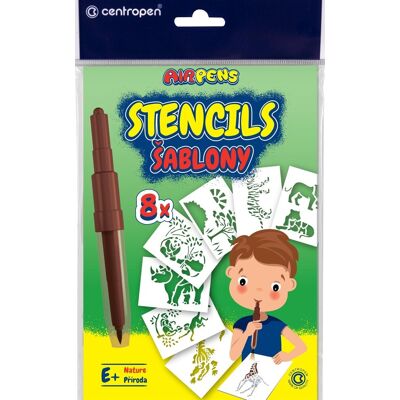 CENTROPEN šablóny k fúkacím fixkám 9996 E + divé zvieratá CENTROPEN šablóny k fúkacím fixkám 9996 E + divé zvieratá