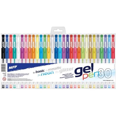 MFP Gélové pero sada 30 ks GX1038-30 mix MFP Gélové pero sada 30 ks GX1038-30 mix