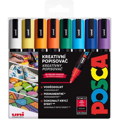 UNI Stationery UNI Posca 5M 16 ks UNI Stationery UNI Posca 5M 16 ks