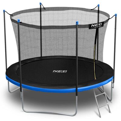 NEO-SPORT Trampolína 6 stôp/183 cm, čierno – modrá, s vnútornou sieťou + rebrík NEO-SPORT Trampolína 6 stôp/183 cm, čierno – modrá, s vnútornou sieťou + rebrík