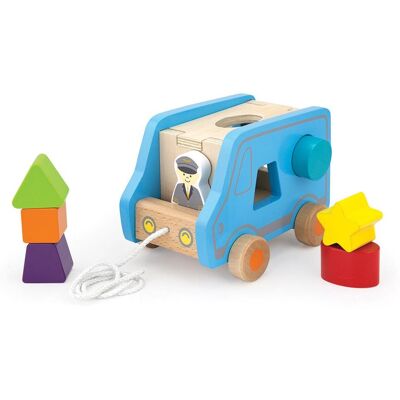 EDUSHAPE drevené autíčko vkladačka EDUSHAPE drevené autíčko vkladačka