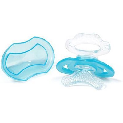 BabyOno Silikónové bez BPA v tvare cumlíka s krytom modré 3 m+ BabyOno Silikónové bez BPA v tvare cumlíka s krytom modré 3 m+