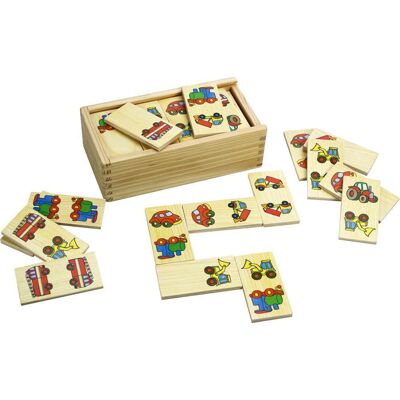 Bigjigs Toys Bigjigs Drevené domino – Dopravné prostriedky Bigjigs Toys Bigjigs Drevené domino – Dopravné prostriedky
