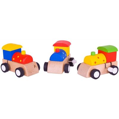 Bigjigs Toys Farebný rušeň na naťahovanie Bigjigs Toys Farebný rušeň na naťahovanie