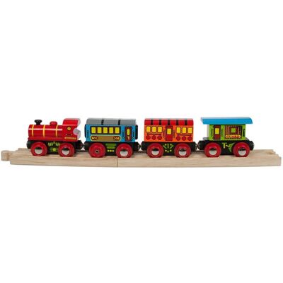 Bigjigs Toys Drevené vláčikodráhy – Osobný vlak Bigjigs Toys Drevené vláčikodráhy – Osobný vlak