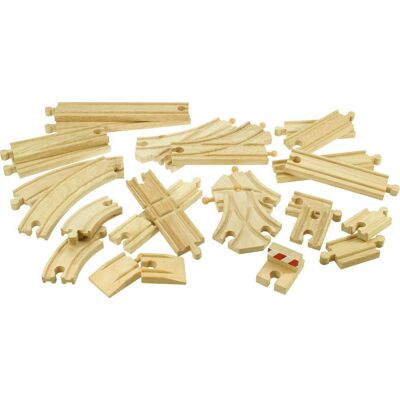 Bigjigs Toys Bigjigs Súprava koľají 25 dielov Bigjigs Toys Bigjigs Súprava koľají 25 dielov