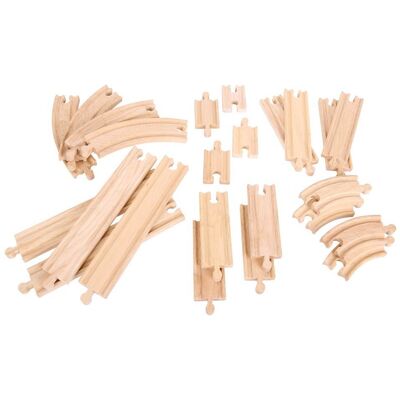 Bigjigs Toys Bigjigs Sada koľajníc 24 dielov Bigjigs Toys Bigjigs Sada koľajníc 24 dielov