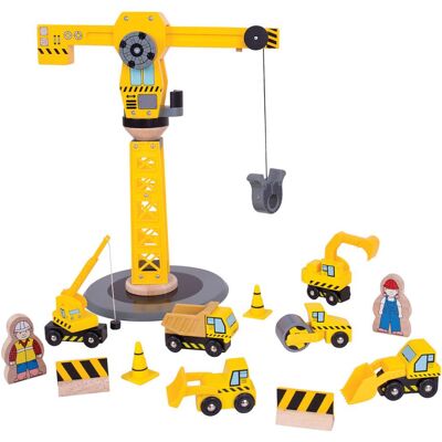 Bigjigs Toys Bigjigs Žeriav a stavebné stroje Bigjigs Toys Bigjigs Žeriav a stavebné stroje