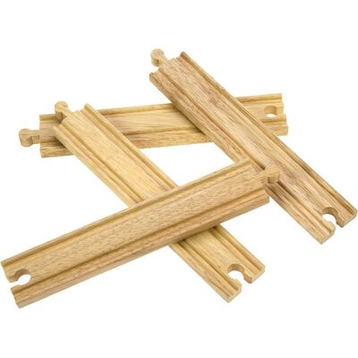 Bigjigs Toys Bigjigs Dlhé rovné koľaje 4 ks Bigjigs Toys Bigjigs Dlhé rovné koľaje 4 ks