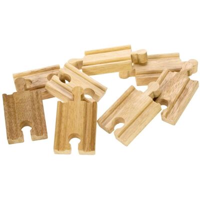 Bigjigs Toys Bigjigs Rovné koľaje, 8ks Bigjigs Toys Bigjigs Rovné koľaje, 8ks
