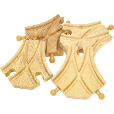 Bigjigs Toys Bigjigs Symetrická výhybka 4 ks Bigjigs Toys Bigjigs Symetrická výhybka 4 ks
