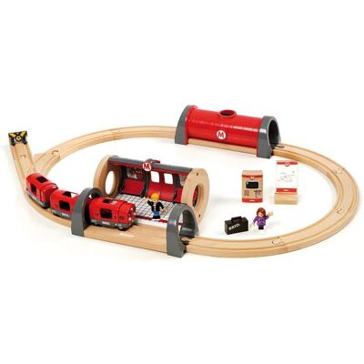 Brio World 33513 Železničná súprava so súpravou metra a nástupiskom Brio World 33513 Železničná súprava so súpravou metra a nástupiskom