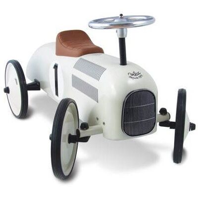 Vilac Kovové odrážadlo - Historické pretekárske auto biele Vilac Kovové odrážadlo - Historické pretekárske auto biele