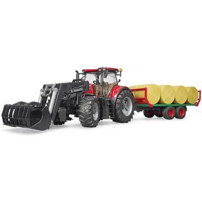 Bruder 3198 Traktor Case IH Optum 300 CVX s čelným nakladačom a prepravníkom na balíky Bruder 3198 Traktor Case IH Optum 300 CVX s čelným nakladačom a prepravníkom na balíky