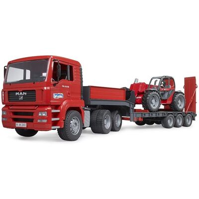 Bruder 2774 Podvalník MAN TGA s teleskopickým nakladačom Manitou Bruder 2774 Podvalník MAN TGA s teleskopickým nakladačom Manitou