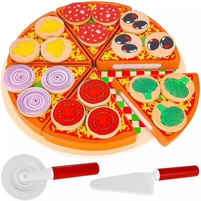Kruzzel 22471 Drevená krájacia pizza 21 cm Kruzzel 22471 Drevená krájacia pizza 21 cm