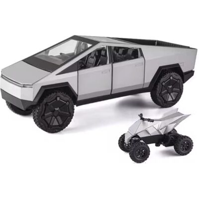 XinHaodi Tesla Cybertruck kovový model 1 : 24, Hračka so zvukom, svetlami pre deti od 6 rokov, Model Tesly XinHaodi Tesla Cybertruck kovový model 1 : 24, Hračka so zvukom, svetlami pre deti od 6 rokov, Model Tesly