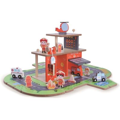 2Kids Toys Drevená stanica Hasiči 2 v 1 2Kids Toys Drevená stanica Hasiči 2 v 1