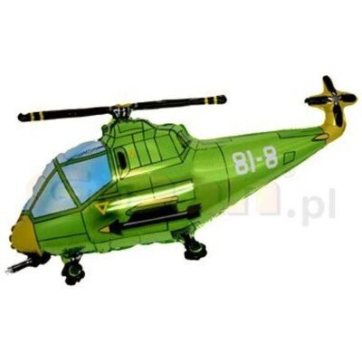 FLEXMETAL Balón fóliový helikoptéra 60 cm – vrtuľník – zelená FLEXMETAL Balón fóliový helikoptéra 60 cm – vrtuľník – zelená