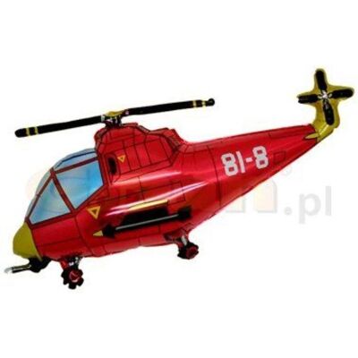 FLEXMETAL Balón fóliový helikoptéra 60 cm – vrtuľník – červená FLEXMETAL Balón fóliový helikoptéra 60 cm – vrtuľník – červená