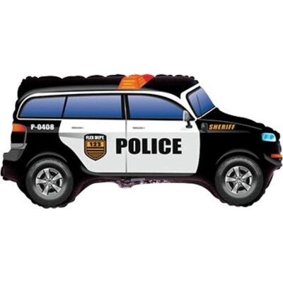 FLEXMETAL Balón fóliový auto polícia 60 cm FLEXMETAL Balón fóliový auto polícia 60 cm