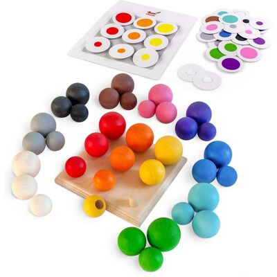 Ulanik Montessori drevená hračka „Colourful Balls“ Ulanik Montessori drevená hračka „Colourful Balls“