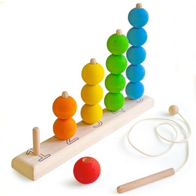 Ulanik Montessori drevená hračka „Colourful counting“ Ulanik Montessori drevená hračka „Colourful counting“