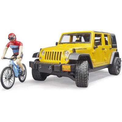 Bruder 02543 Jeep Wrangler s horským bicyklom a cyklistom Bruder 02543 Jeep Wrangler s horským bicyklom a cyklistom