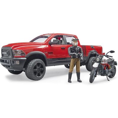 Bruder 02502 RAM 2500 s motorkou Ducati a vodičom Bruder 02502 RAM 2500 s motorkou Ducati a vodičom