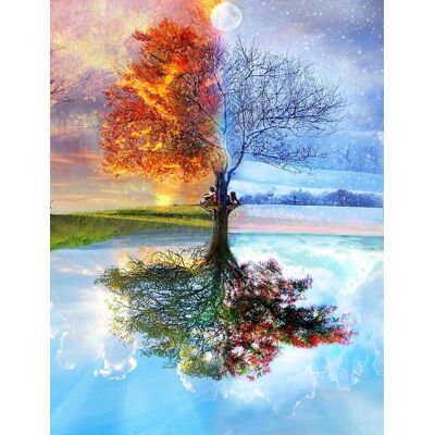 Norimpex Strom v štyroch ročných obdobiach 30 × 40 cm Norimpex Strom v štyroch ročných obdobiach 30 × 40 cm