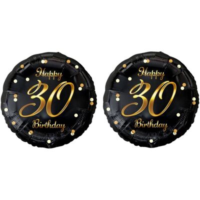 GoDan Balón fóliový 30 rokov – happy birthday/narodeniny, 45 cm, 2 ks GoDan Balón fóliový 30 rokov – happy birthday/narodeniny, 45 cm, 2 ks