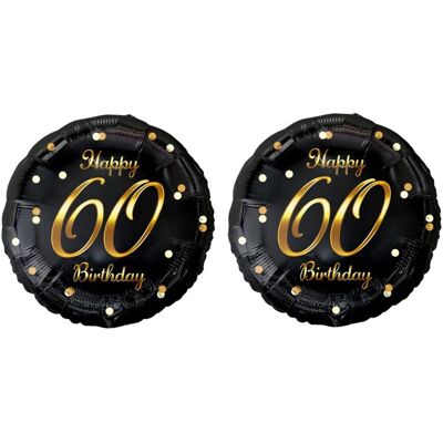 GoDan Balón fóliový 60 rokov – happy birthday/narodeniny, 45 cm, 2 ks GoDan Balón fóliový 60 rokov – happy birthday/narodeniny, 45 cm, 2 ks