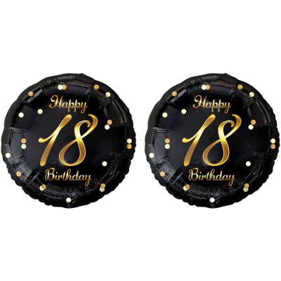GoDan Balón fóliový 18 rokov – happy birthday/narodeniny, 45 cm, 2 ks GoDan Balón fóliový 18 rokov – happy birthday/narodeniny, 45 cm, 2 ks
