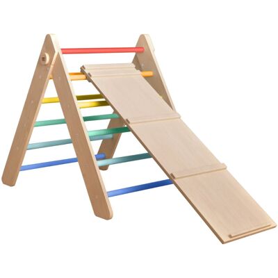 BusyKids Montessori Piklerovej trojuholník s doskou dúhový BusyKids Montessori Piklerovej trojuholník s doskou dúhový