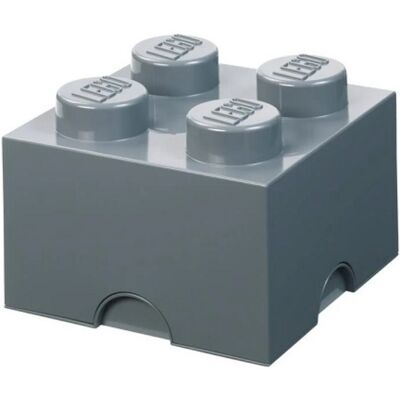 Lego úložný box 4 – tmavo sivý Lego úložný box 4 – tmavo sivý
