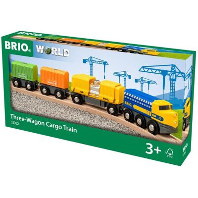 Brio World 33982 Nákladný vlak s tromi vagónmi Brio World 33982 Nákladný vlak s tromi vagónmi