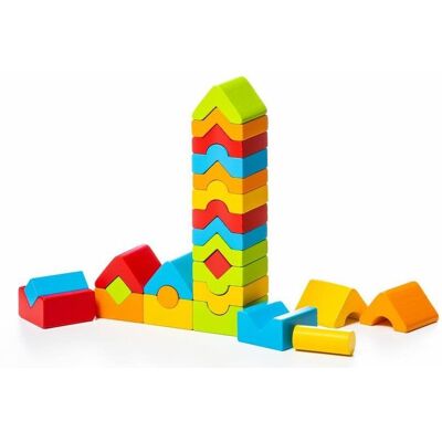 Cubika 15016 - Sada 5 veží LD-13 - drevená skladačka, 25 dielov Cubika 15016 - Sada 5 veží LD-13 - drevená skladačka, 25 dielov