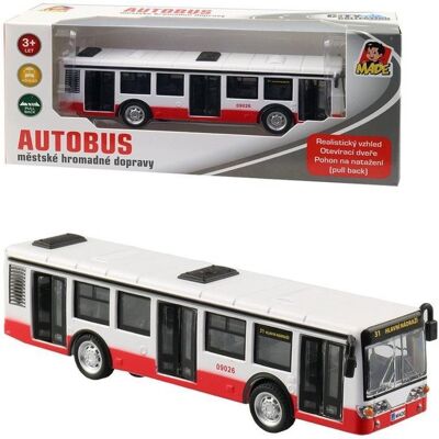 Made Autobus kovový na spätný chod, 16 × 3 × 3 cm Made Autobus kovový na spätný chod, 16 × 3 × 3 cm