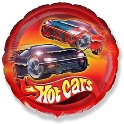FLEXMETAL Balón fóliový 45 cm auta – hot cars FLEXMETAL Balón fóliový 45 cm auta – hot cars